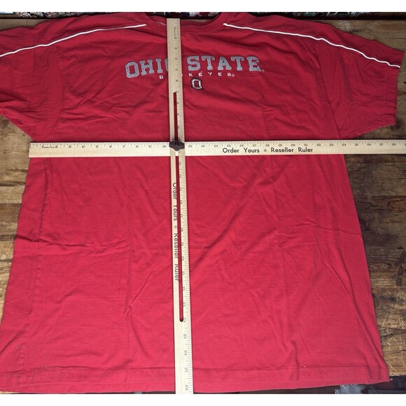 Vintage J America Ohio State Buckeyes Shirt Men’s XXL Cotton NCAA Red Football - Picture 5 of 5